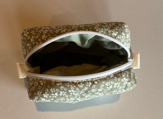 Olive Bloom small makeup bag