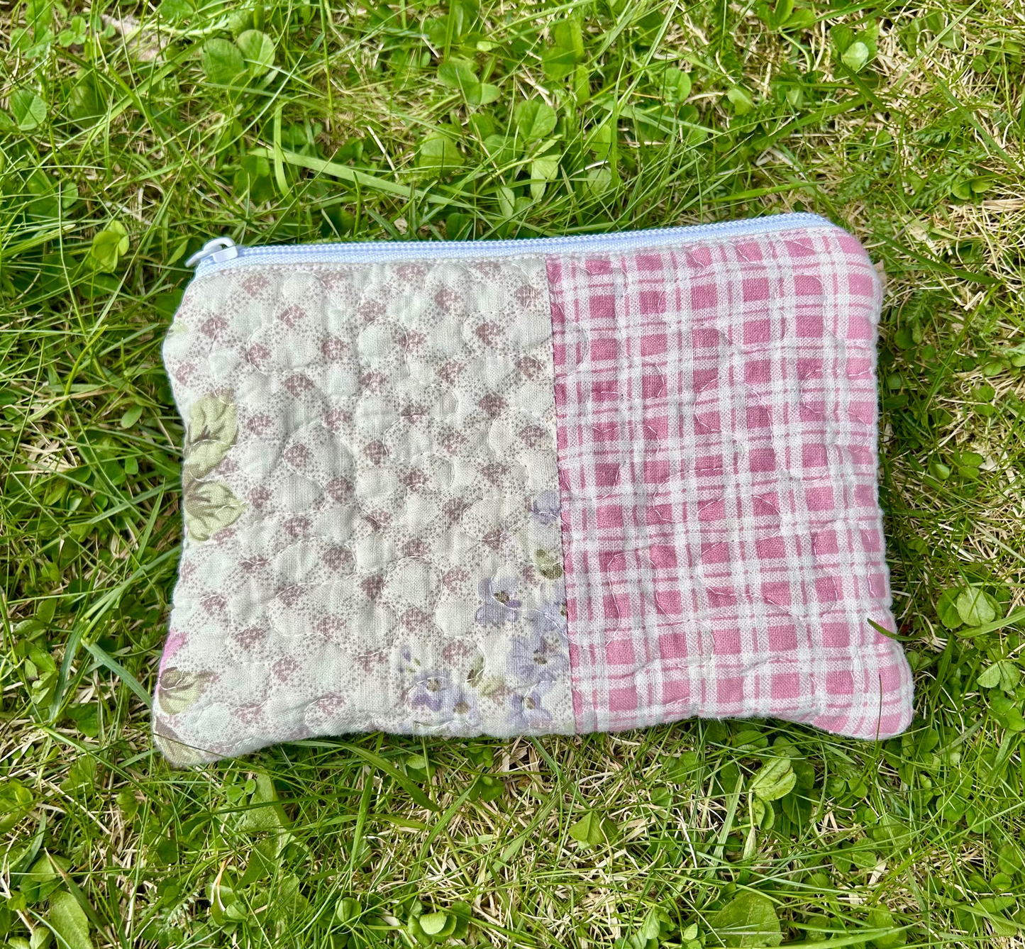 Rose Stripe medium pouch