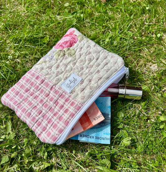 Rose Stripe medium pouch