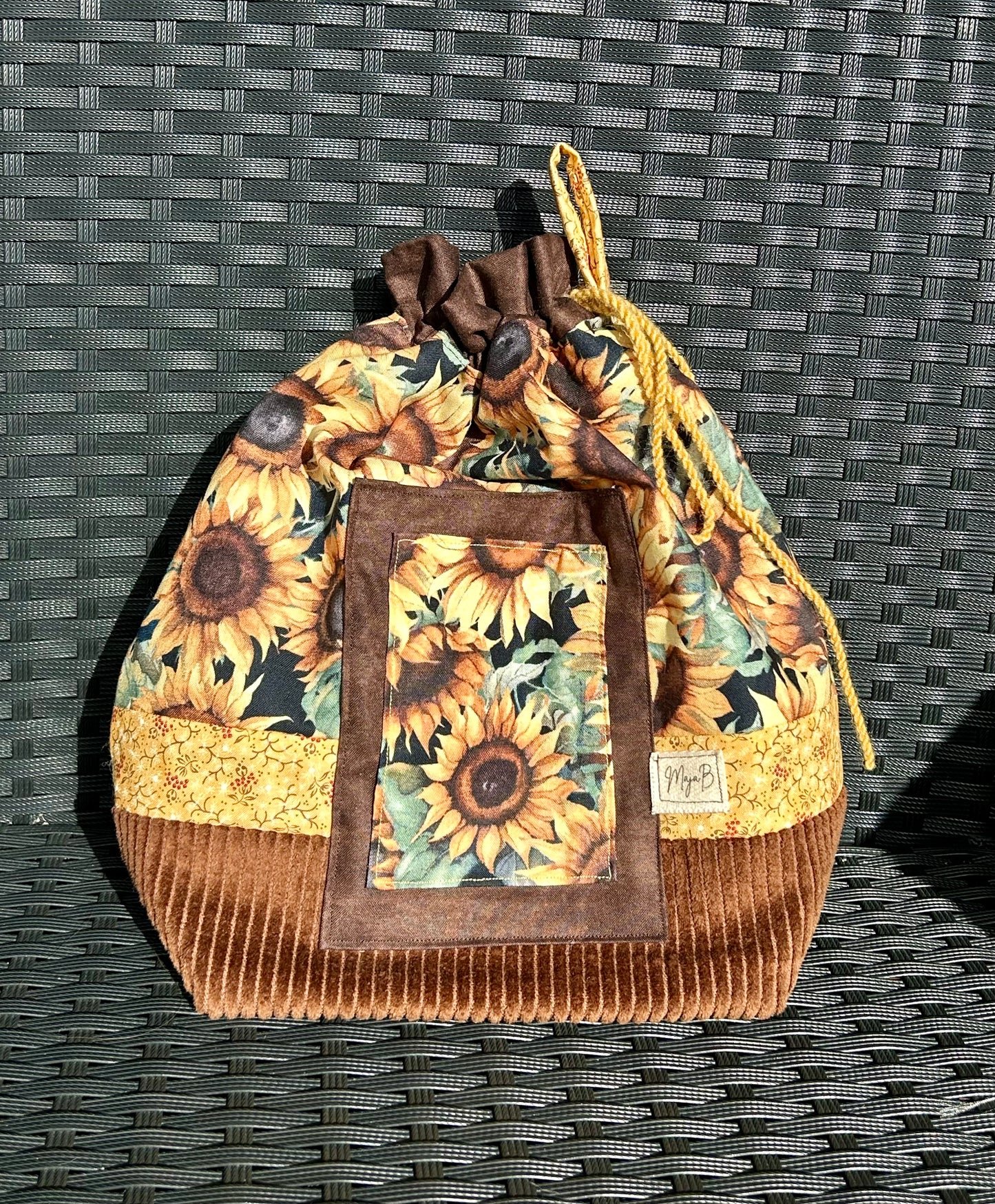 Sunflower large drawstringbag