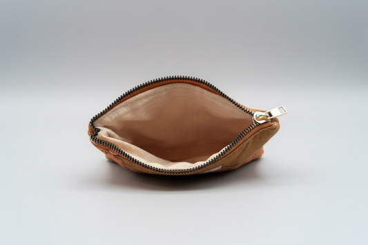 Brown bird medium pouch