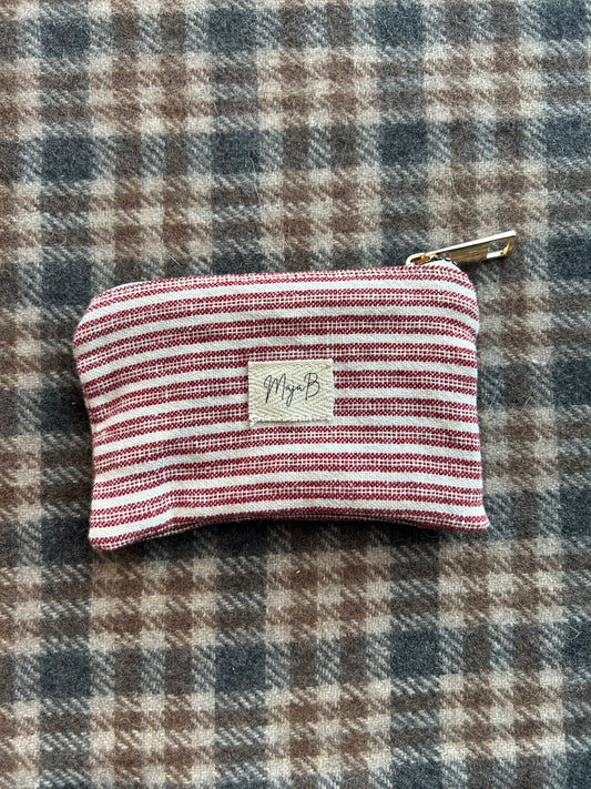 Red stripes small pouch