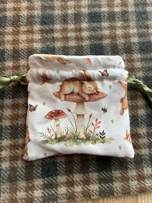 Bunny mini drawstring bag