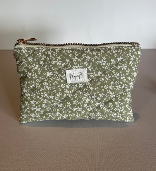 Olive Bloom medium pouch