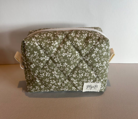 Olive Bloom small makeup bag