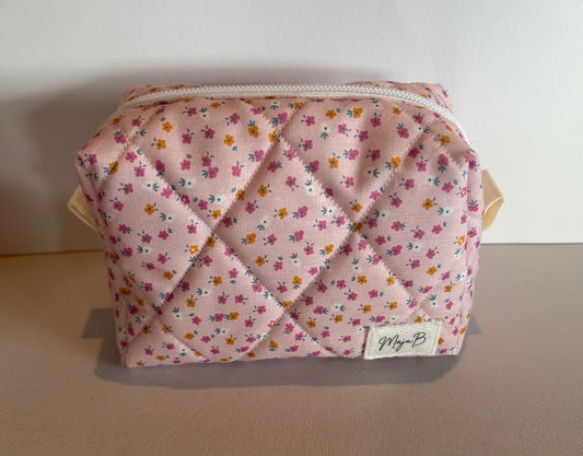 Pink Garden small makeup bag