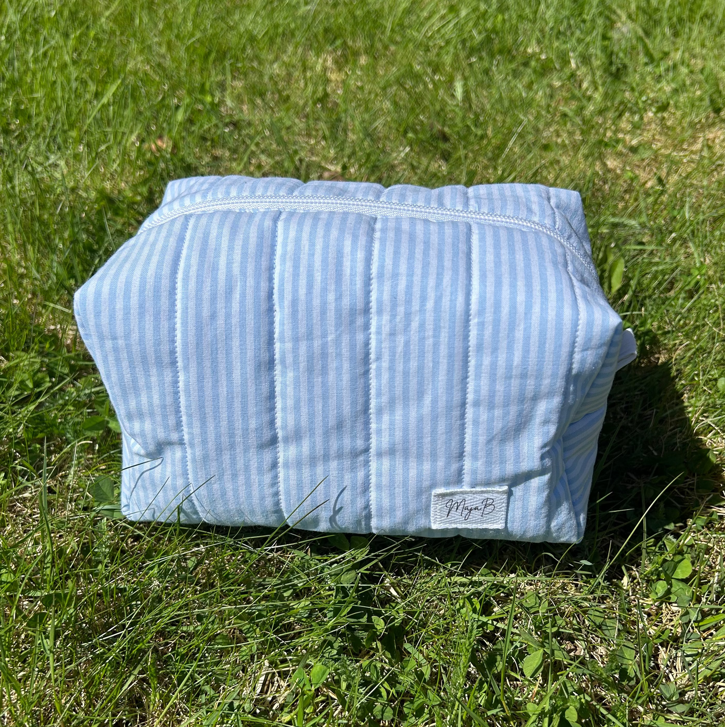 Sky Stripe medium makeup bag