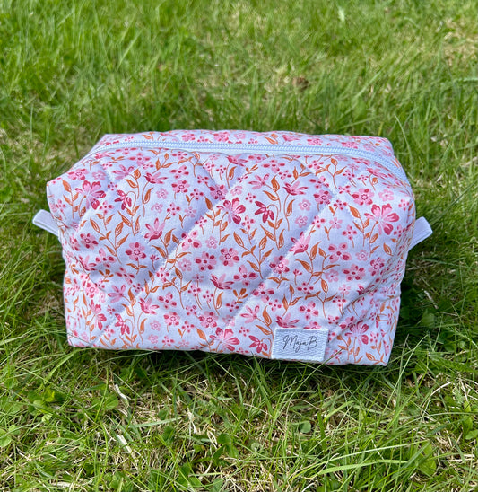 Blush Bloom medium makeup bag