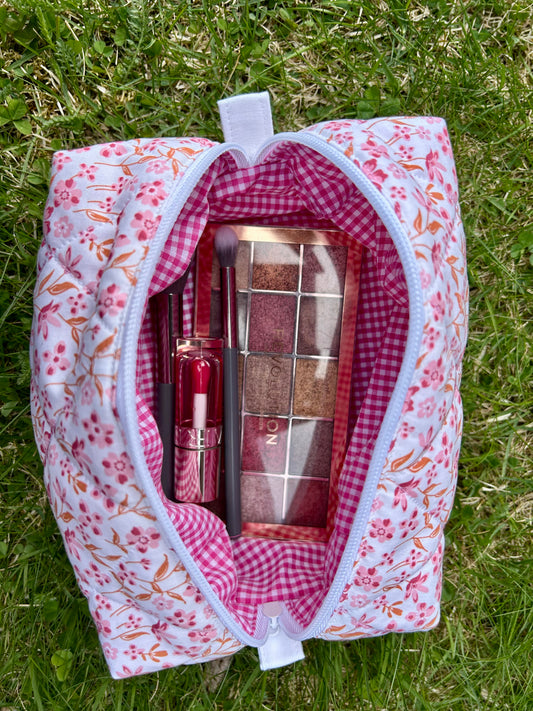 Blush Bloom medium makeup bag