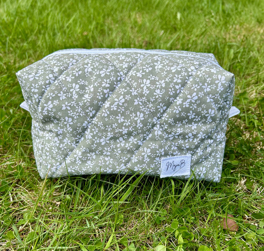 Olive Bloom medium makeup bag