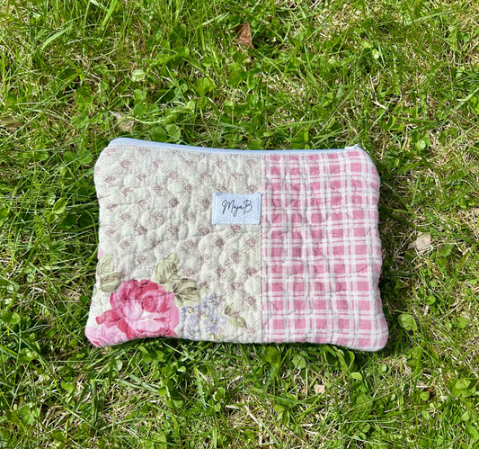 Rose Stripe medium pouch