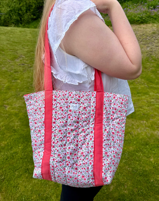 Daisy tote bag with attached straps