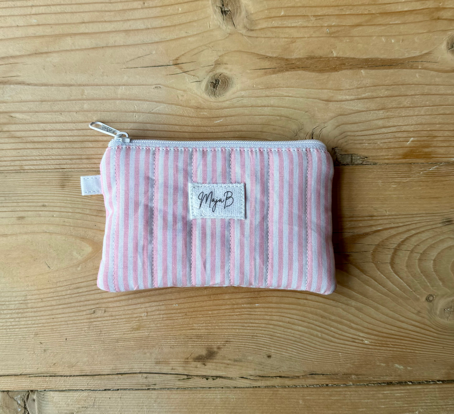 Pink Stripe nøkkelring-pung