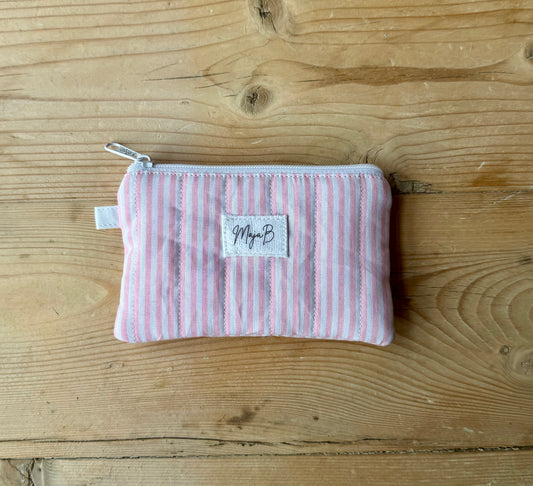 Pink Stripe nøkkelring-pung