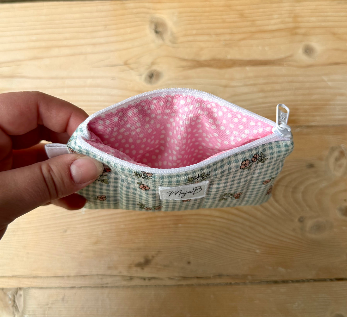Garden Gingham nøkkelring-pung